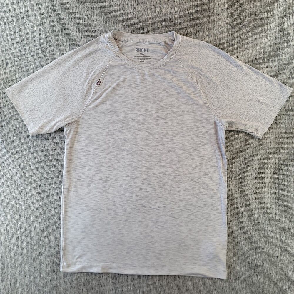 Rhone Mens XS Heather Gray Athletic T-Shirt Short Sleeve Logo 100402 Workout